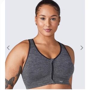 SHEFIT lounge bra 5 luxe gray wire free seamless plus size athletic comfort
